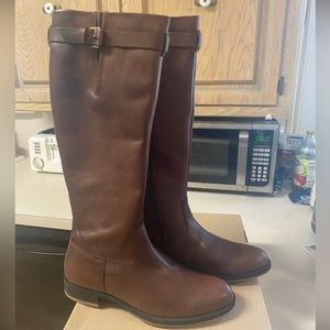 New ECCO womens boots cognac sz 10 saunter brown leather